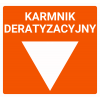 TABLICZKA PCV KARMNIK DERATYZACYJNY - pomarańczowa